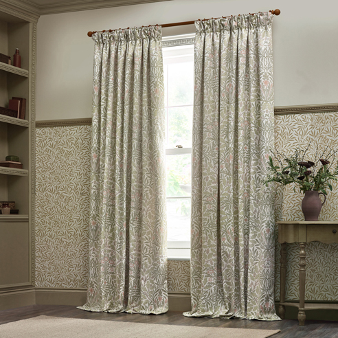 Acorn Multi Pencil Pleat, Stone/Sage - Ready Made Curtains - Image 3